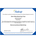 Nadcap Certificate Nonconventional Machining